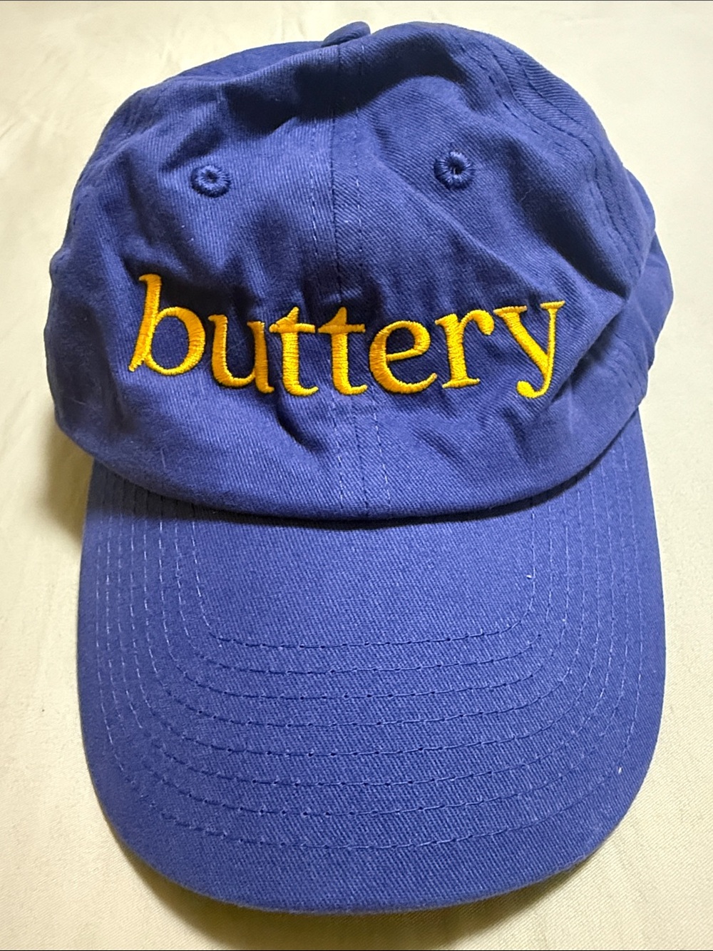 Butter Purple Kids' Cap with Yellow Embroidery